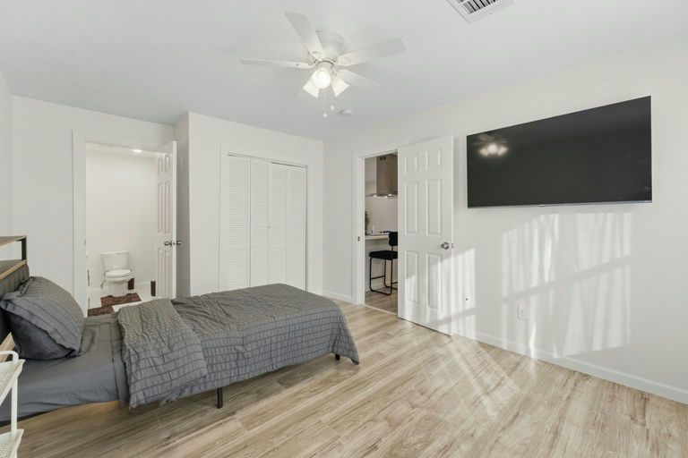 Furnished bedroom in a home in the Ready Rooms network